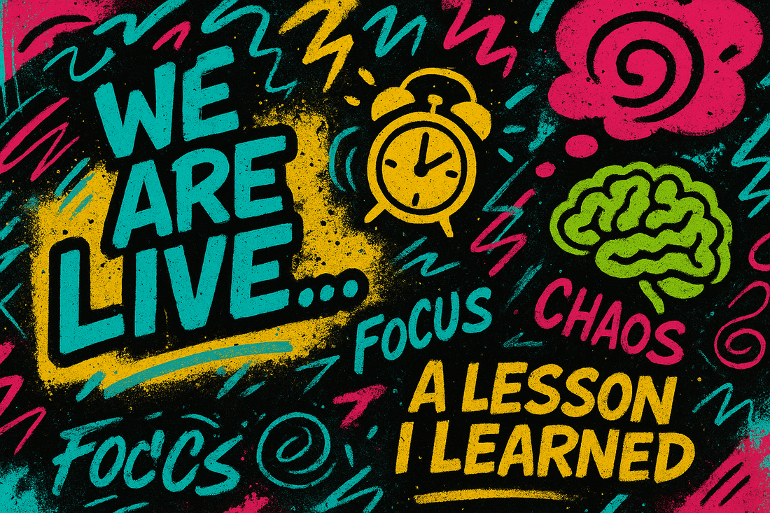 We are LIVE... and a lesson I learned through the process