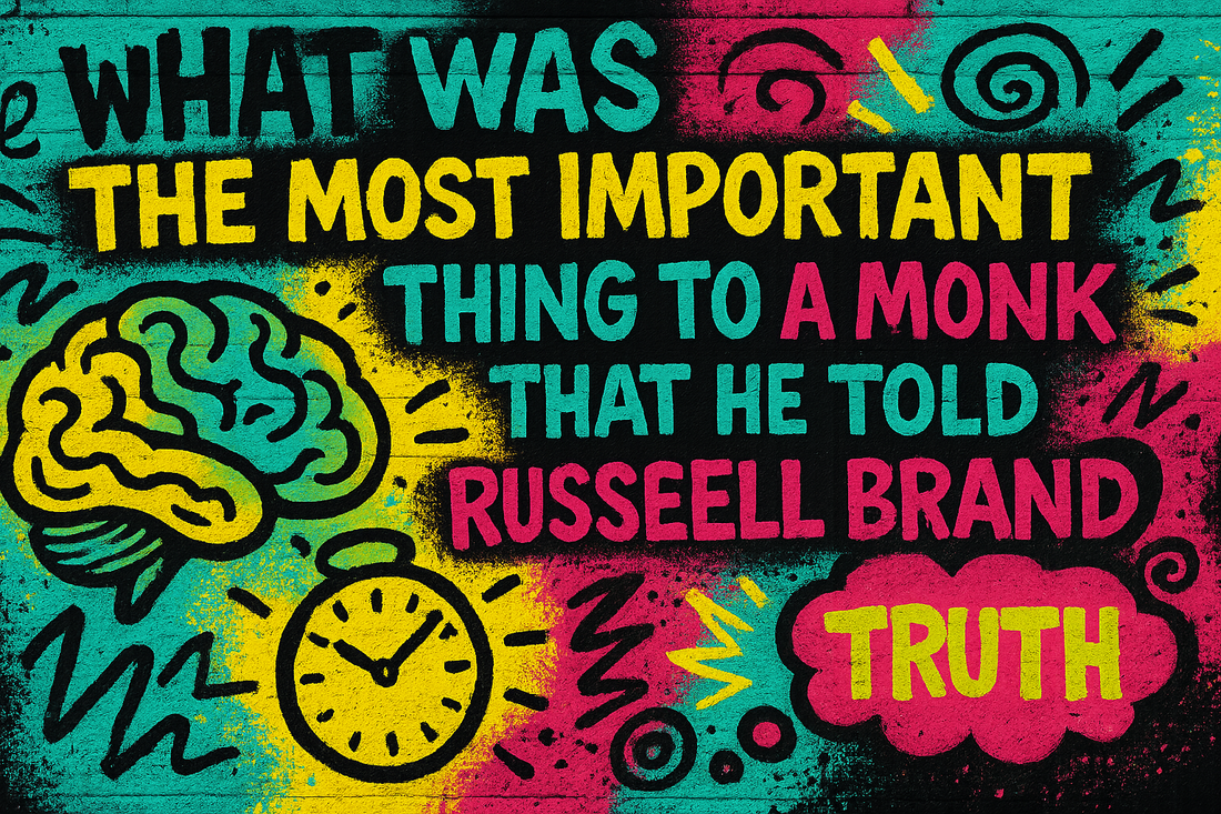 What was the most important thing to a monk that he told Russell Brand.