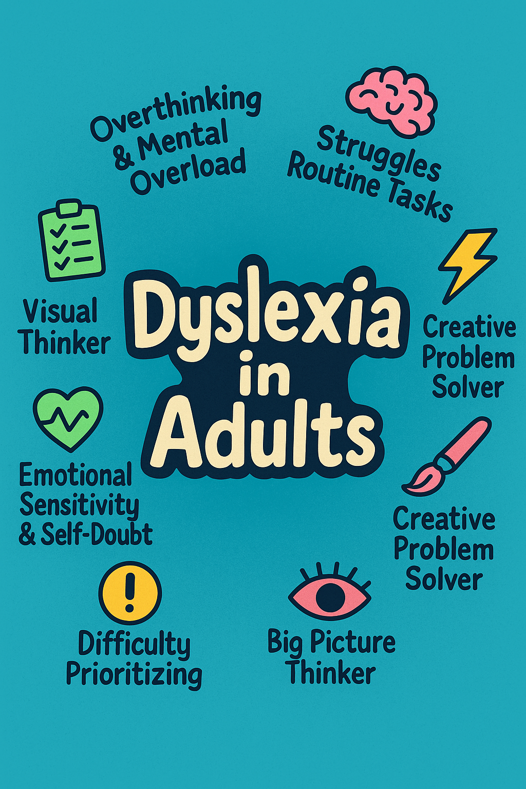 Dyslexia In Adults Infographic