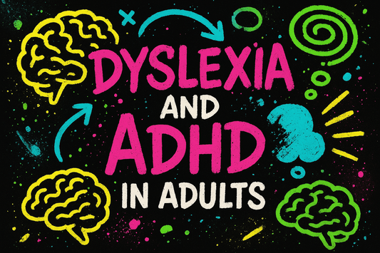 ADHD and Dyslexia, representing the connection and shared traits between the two conditions