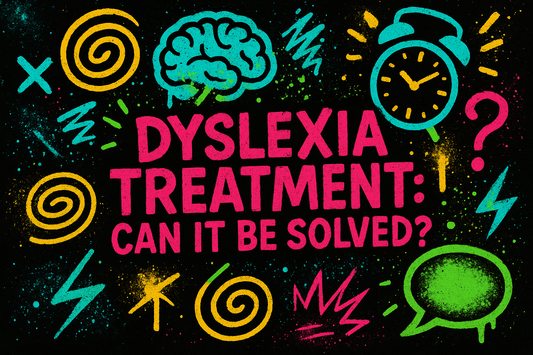 Adult exploring dyslexia treatment options and awareness through podcasts, tools, and community support